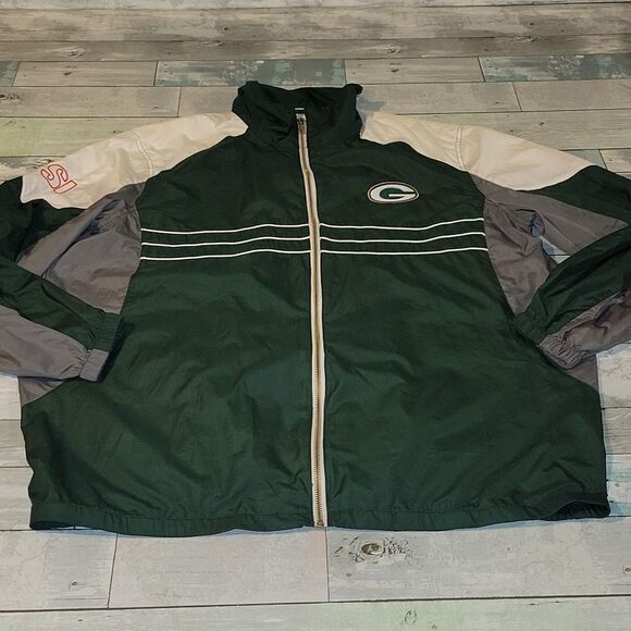 NFL Green Bay Packers Wind Breaker Jacket sz X-Large - Picture 1 of 5